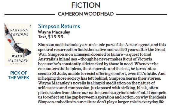 Simpson Returns Wayne Macauley